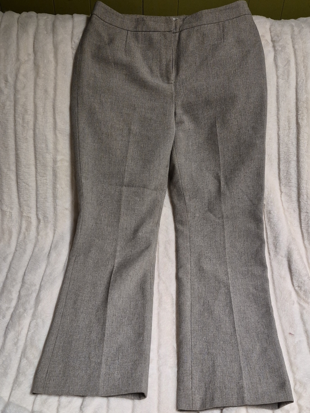 Kasper Light Gray Boot-Cut Dress Pants